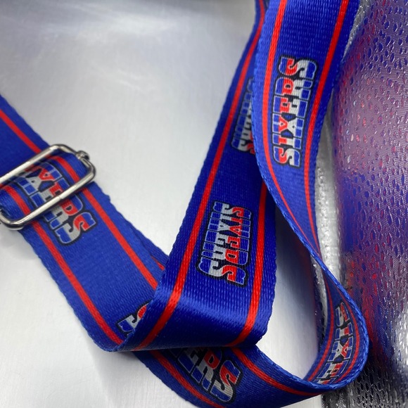 FOCO Philadelphia 76ers Sixers NBA Team Logo Stripe Clear Crossbody Bag Security - Picture 8 of 12